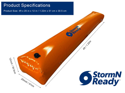 StormNReady™ Flood Barrier, 4ft Length x 12 in Height (Single Unit)